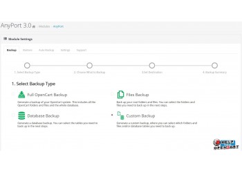 AnyPort - Backups for opencart to cloud or disk