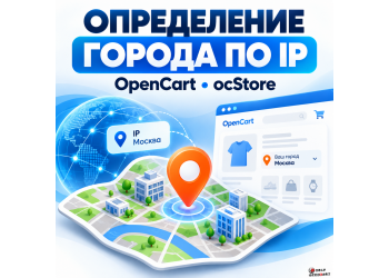 Определение города по ip opencart, ocstore