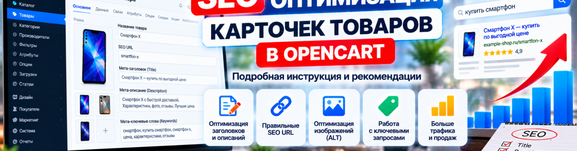 5 SEO-ошибок в карточках товаров OpenCart 5 SEO-ошибок в карточках товаров OpenCart