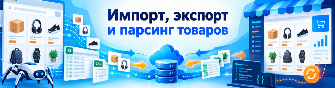 Импорт, экспорт и парсинг товаров